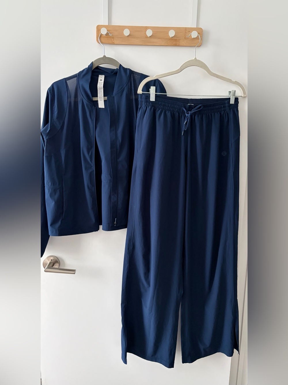 lululemon athletica Deep Navy Performance Jacket and Court Rival Wide Leg pants